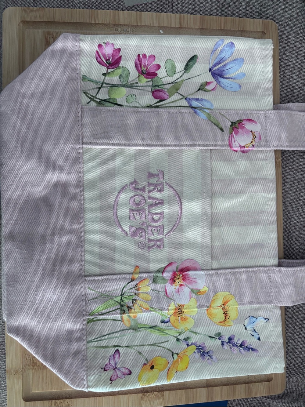 Trader Joe’s mini Canvas Tote Bag in Light Pink - Picture 3 of 3
